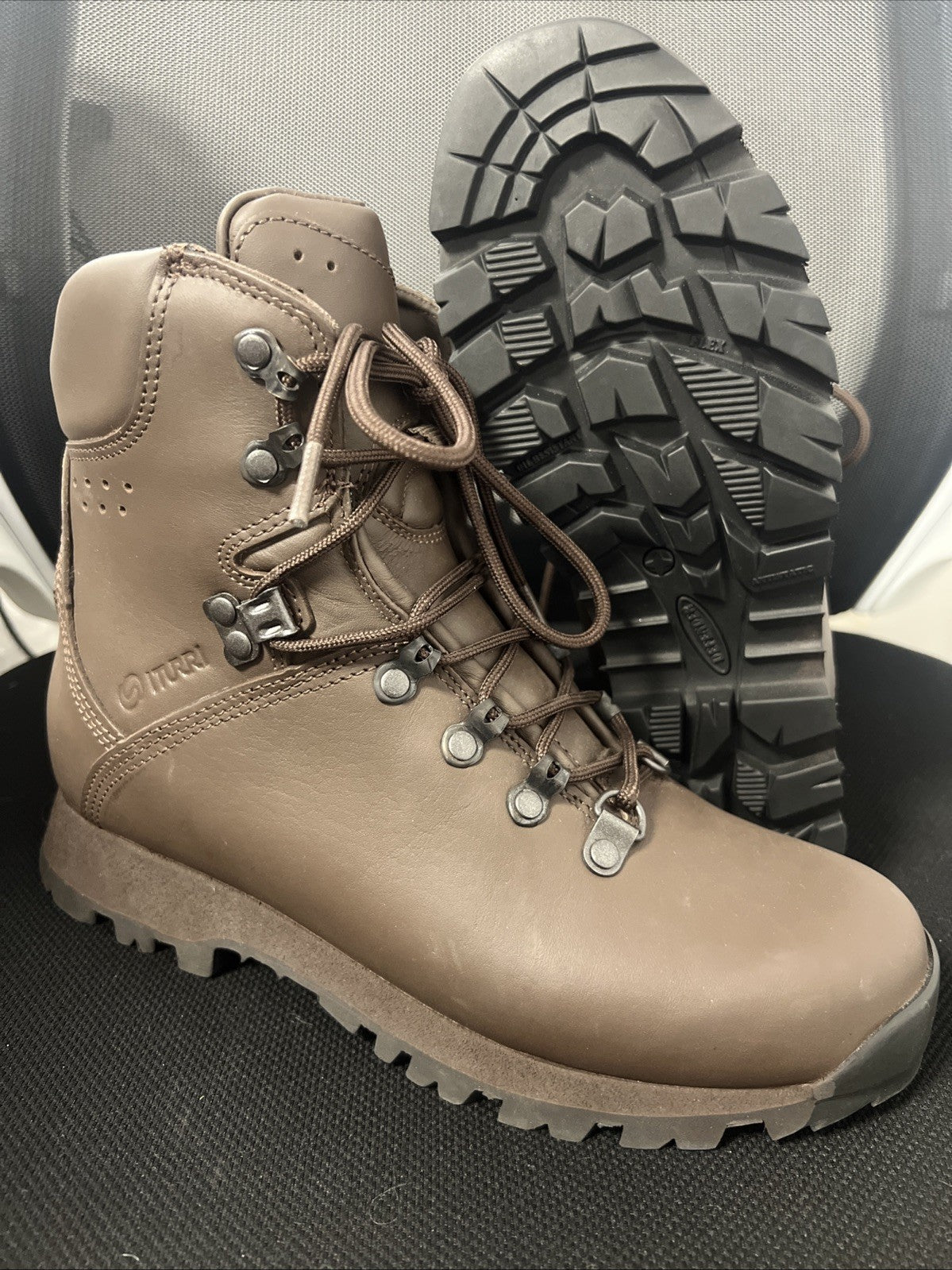 Womens British Army Iturri Lightweight Patrol Leather Brown Boots UK 5 - NEW