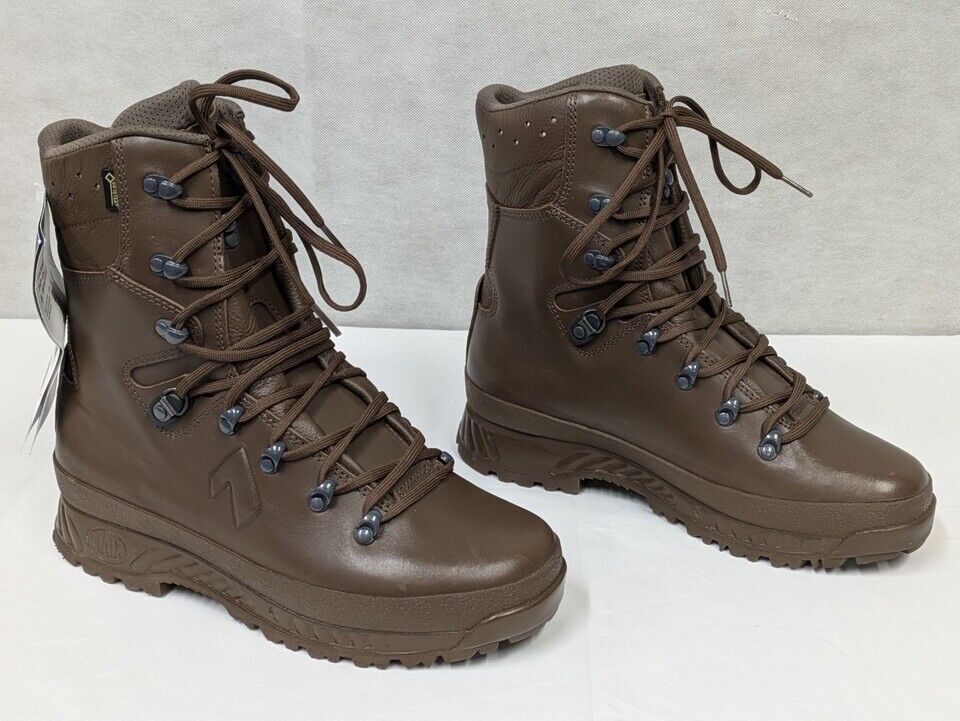 Haix Cold Wet Weather Brown Leather Combat Boots UK 5 - British Army