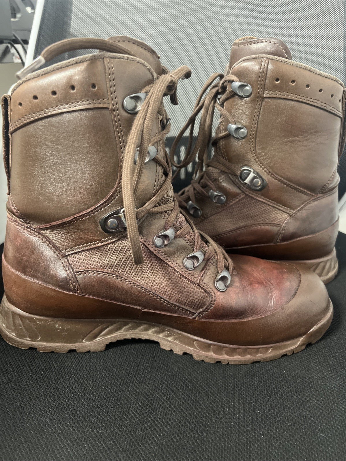 Haix Brown High Liability Combat Boot Leather Size 7M British Army