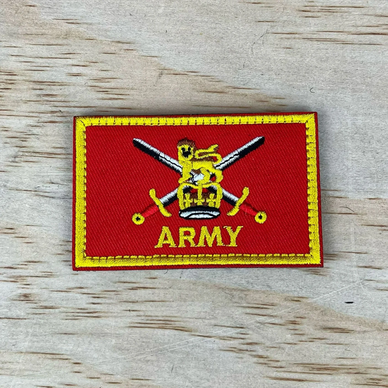 British Army Crest Red Badge Patch NEW