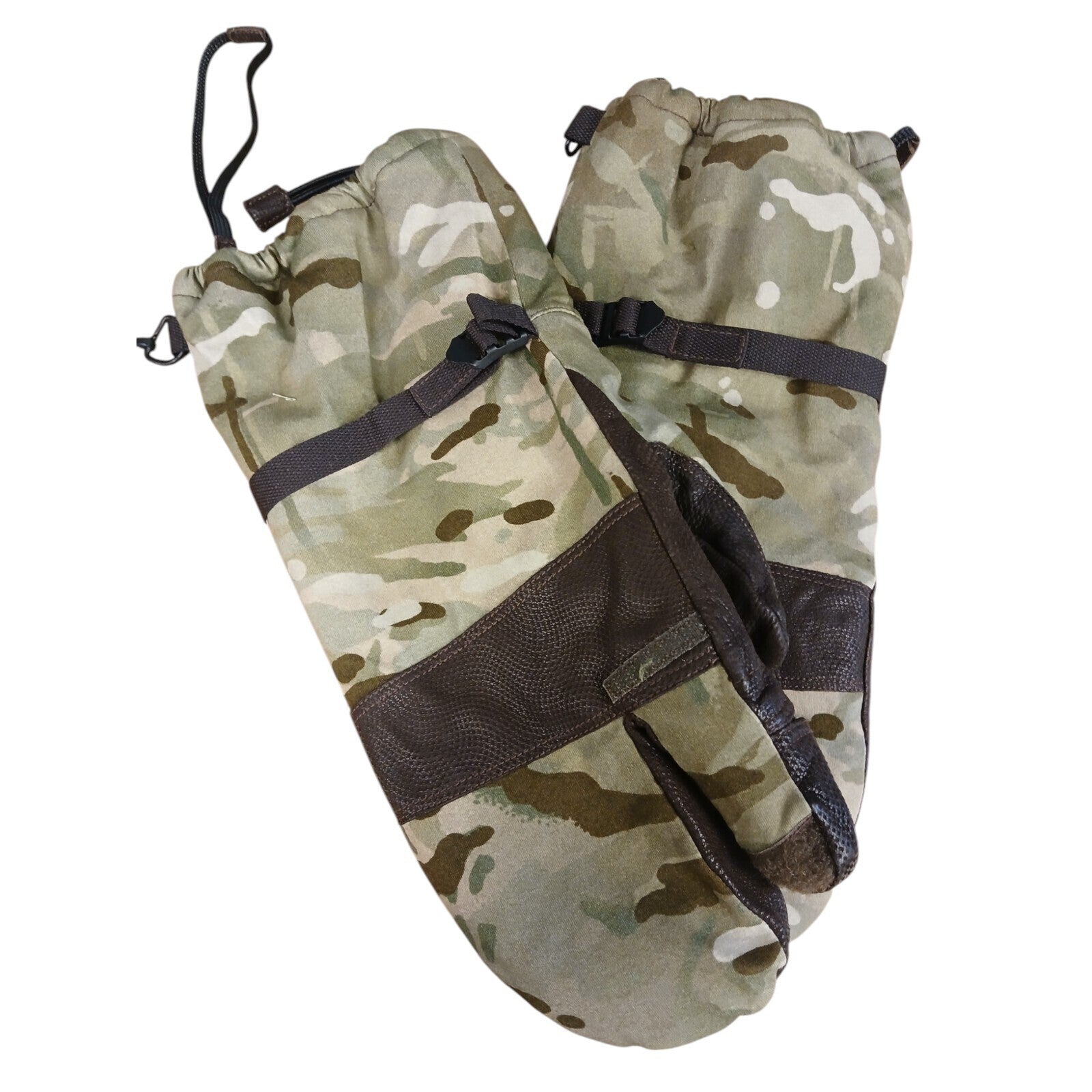 British Army Blizzard Mittens Goretex MTP Leather Camo Gloves   Small - Large