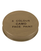 KOMBAT MTP 5 COLOUR CAMO CREAM PALETTE & MIRROR BROWN, BLACK & GREEN, FACE PAINT