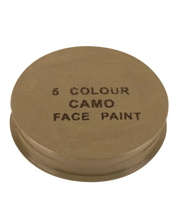KOMBAT MTP 5 COLOUR CAMO CREAM PALETTE & MIRROR BROWN, BLACK & GREEN, FACE PAINT
