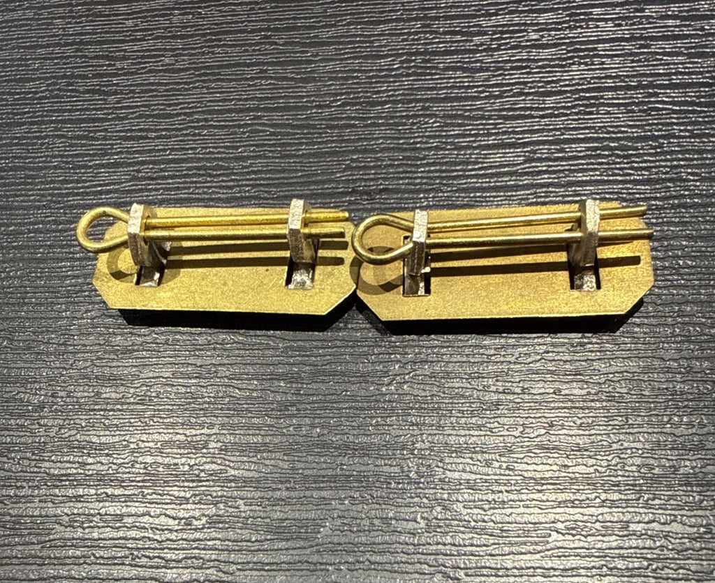 British Royal Marines Shoulder Title Anodised Badges P76 pair
