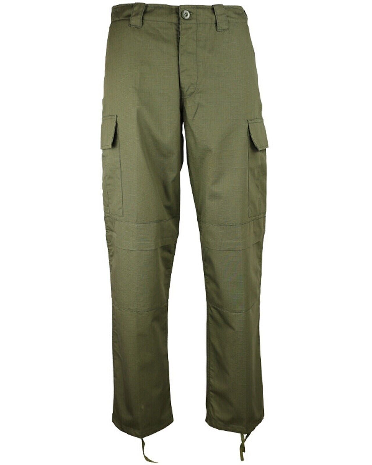 Army Style M65 BDU Ripstop Combat Cargo Lightweight Green Military Trousers Work