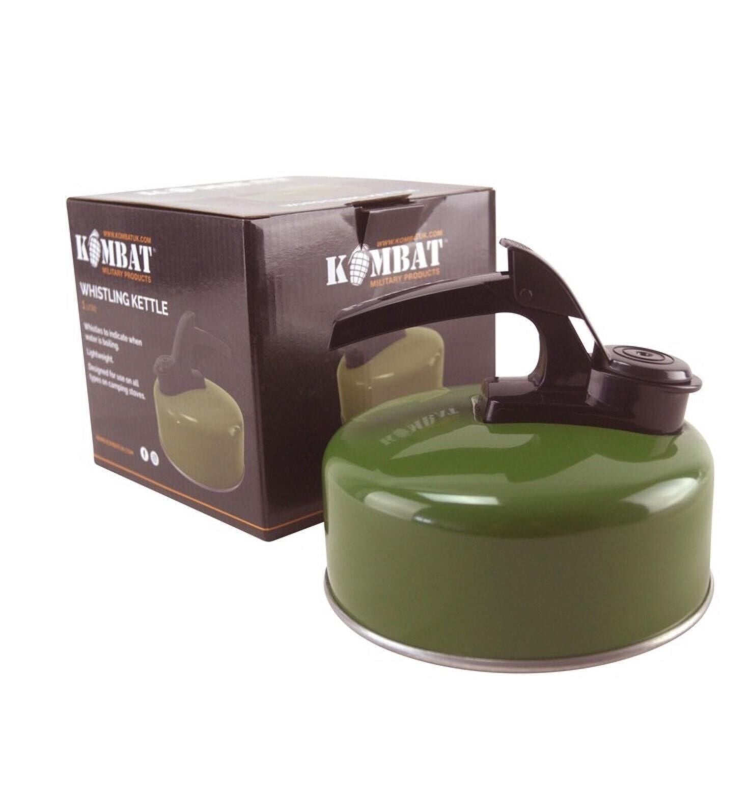 Kombat UK Tactical 1L Whistling Kettle Army Olive Green