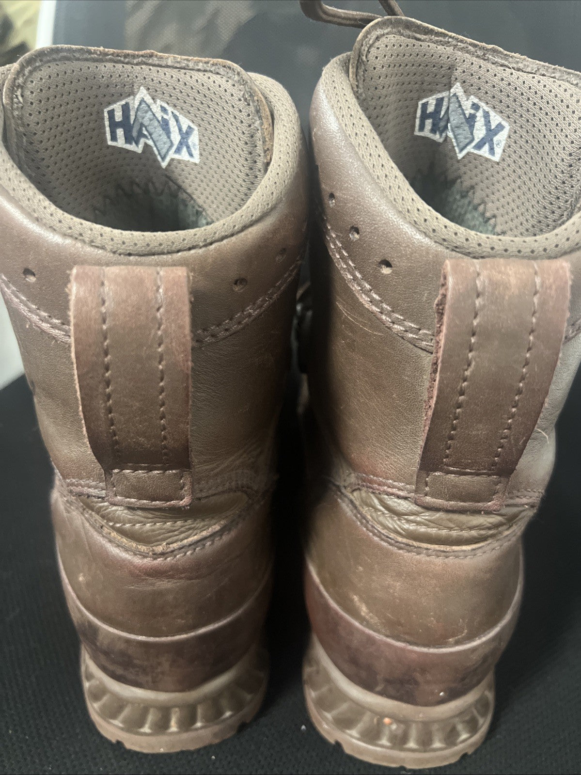 Women's Haix High Liability Brown Leather Combat Boots UK 6M  - British Army