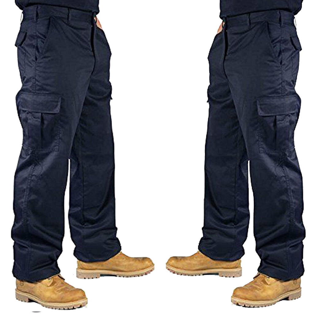 New Mens Work Wear Trousers Combat Cargo Pants Pockets Casual Bottoms