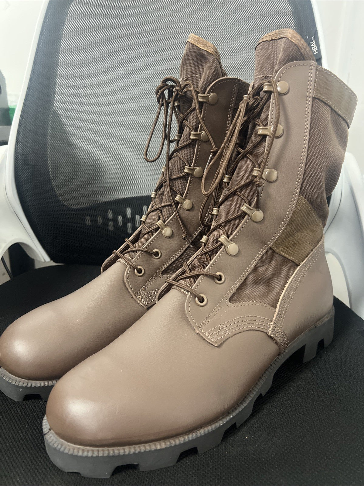 WELLCO WP Army Issue Brown Combat Jungle Boots Size 9L UK