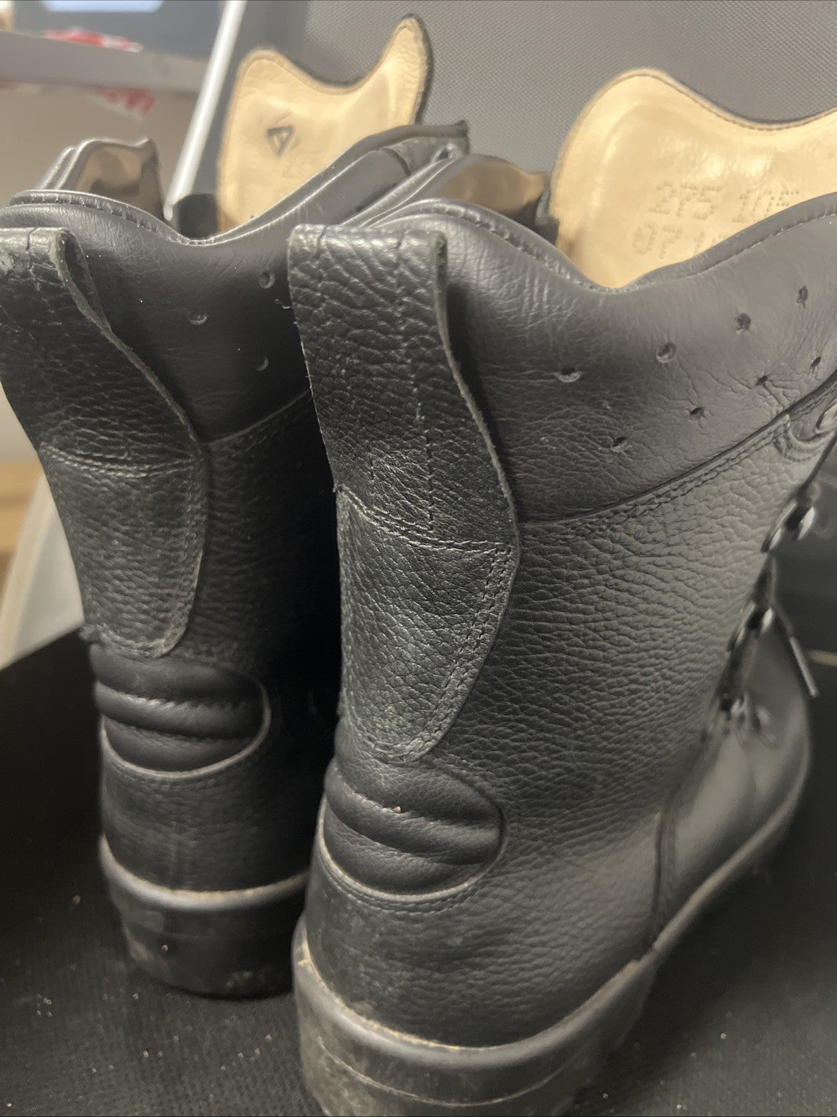 Genuine German Army Para Boots Black Surplus Leather Combat Military UK 8.5