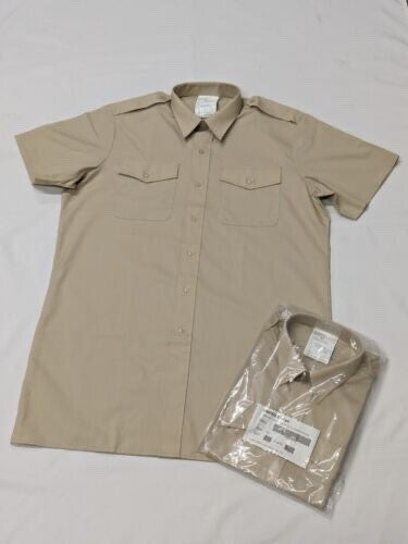 British Army Short Sleeve Fawn Uniform Dress Shirt- Collar size 41