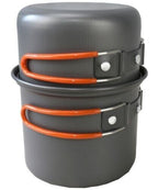 Kombat Anodised Cookset Camping Metal Cooking Saucepans Pack of 2