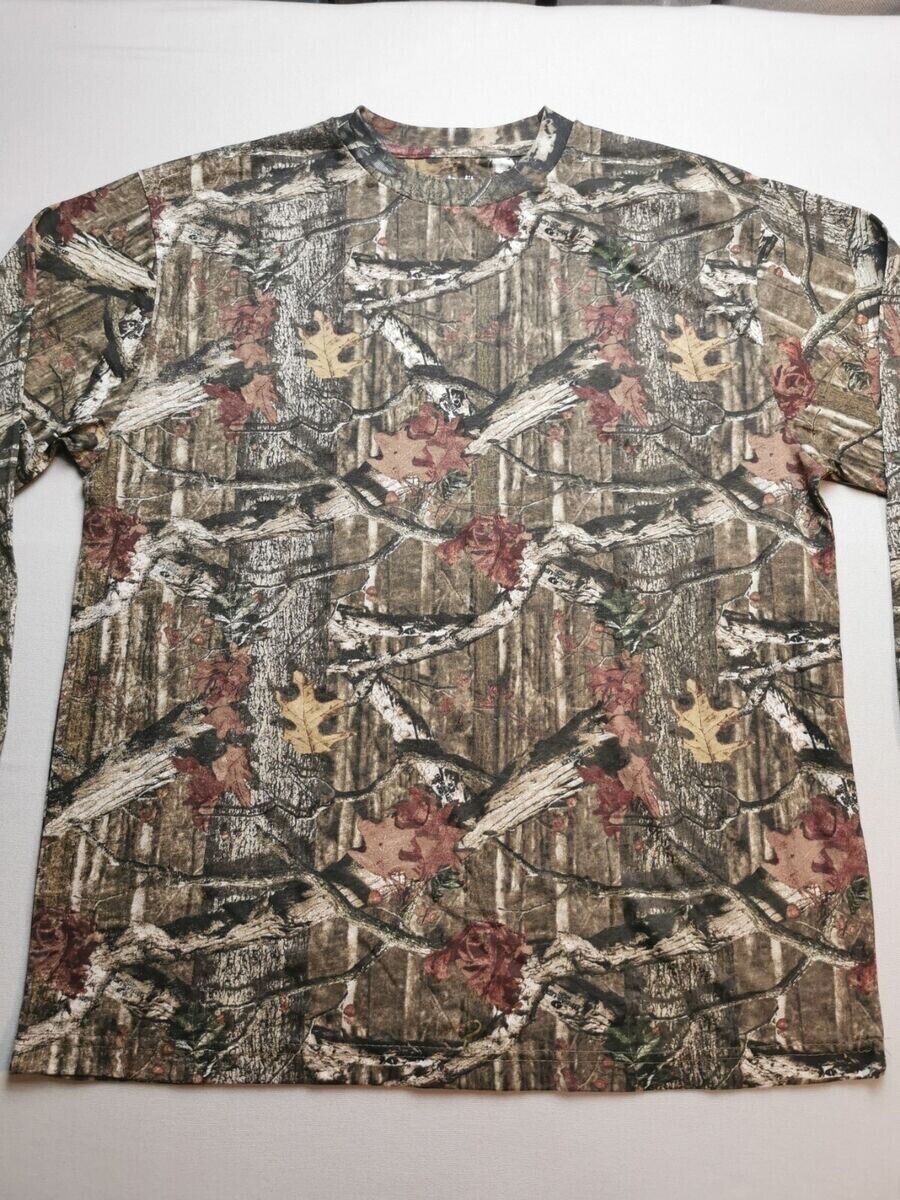 Mens Long Sleeve Hunting Top Cotton Polyester Hunting Hiking T-shirt Long Sleeve