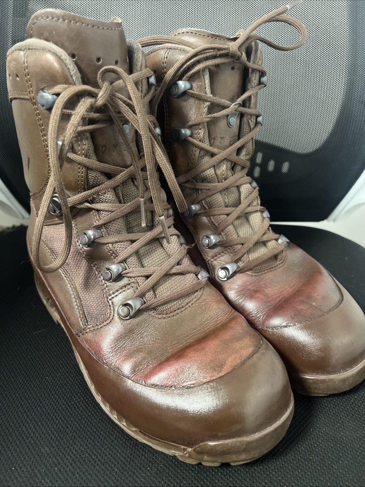 Haix Brown High Liability Combat Boot Leather Size 7M British Army