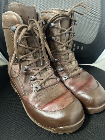 Haix Brown High Liability Combat Boot Leather Size 7M British Army