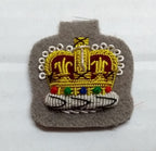 Staff Sergeant Crown No1 SSGT Grey British Army Hand Embroidered Arm Patch