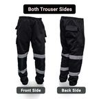 Hi Vis Viz Fleece Trousers Jogging Bottoms Safety Work Joggers Sweat Pants | XL
