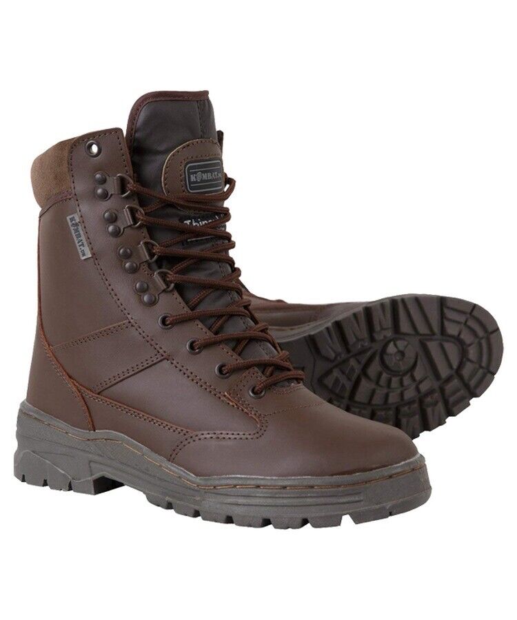 KOMBAT UK Brown Leather Patrol Combat Boots Army Size 11