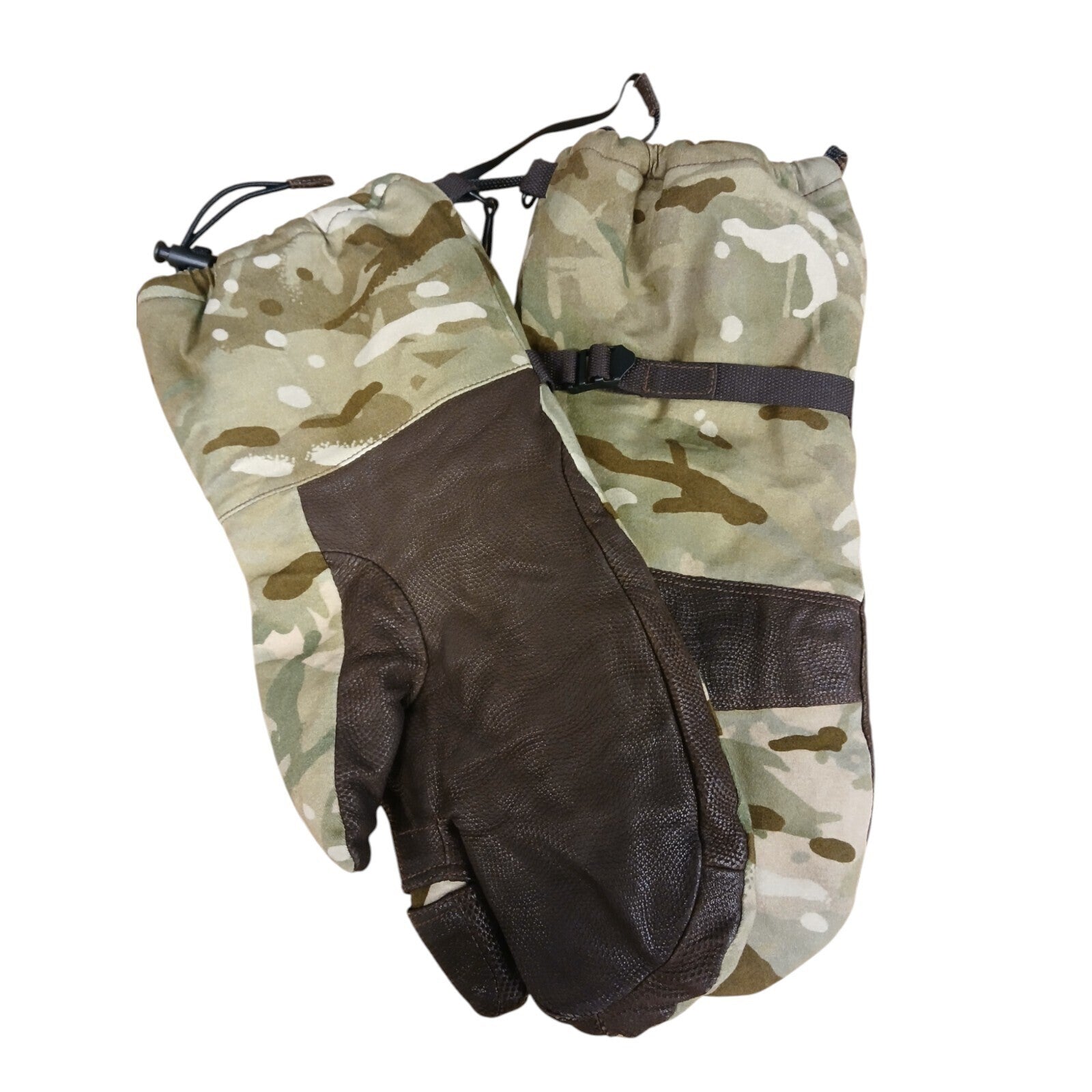 British Army Blizzard Mittens Goretex MTP Leather Camo Gloves   Small - Large