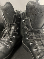 Genuine German Army Para Boots Black Surplus Leather Combat Military UK 8.5