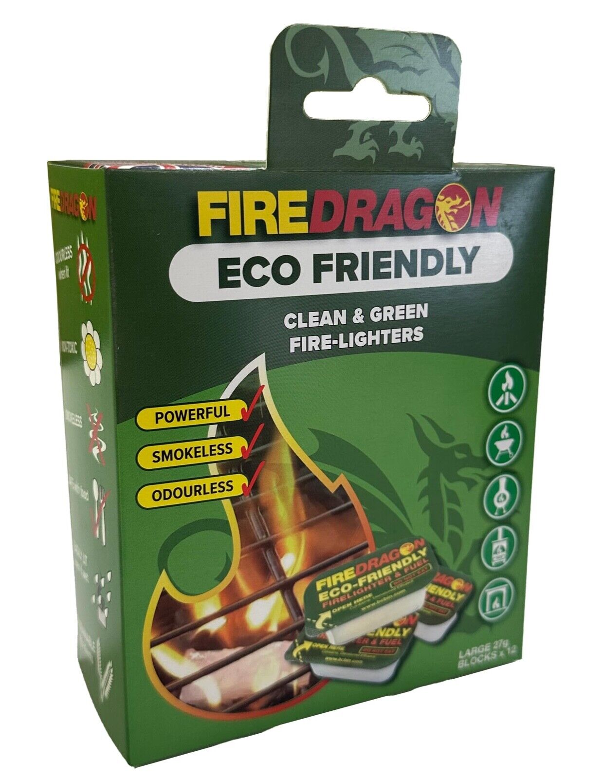 Fire Dragon Eco Friendly Firelighters 6 x Large Blocks
