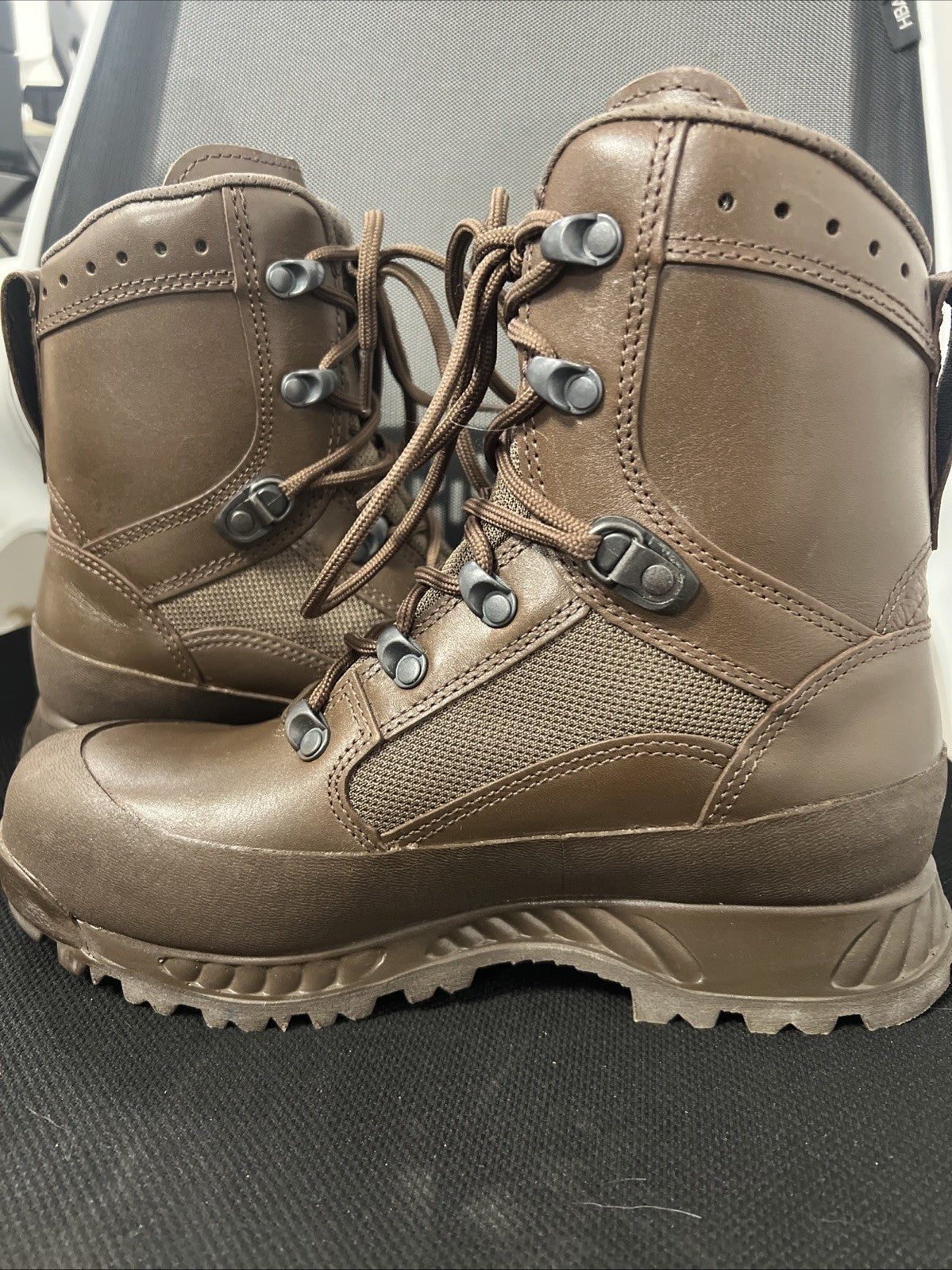 WOMENS HAIX HIGH LIABILITY BOOTS Combat Leather Size 5 Wide British Army NEW