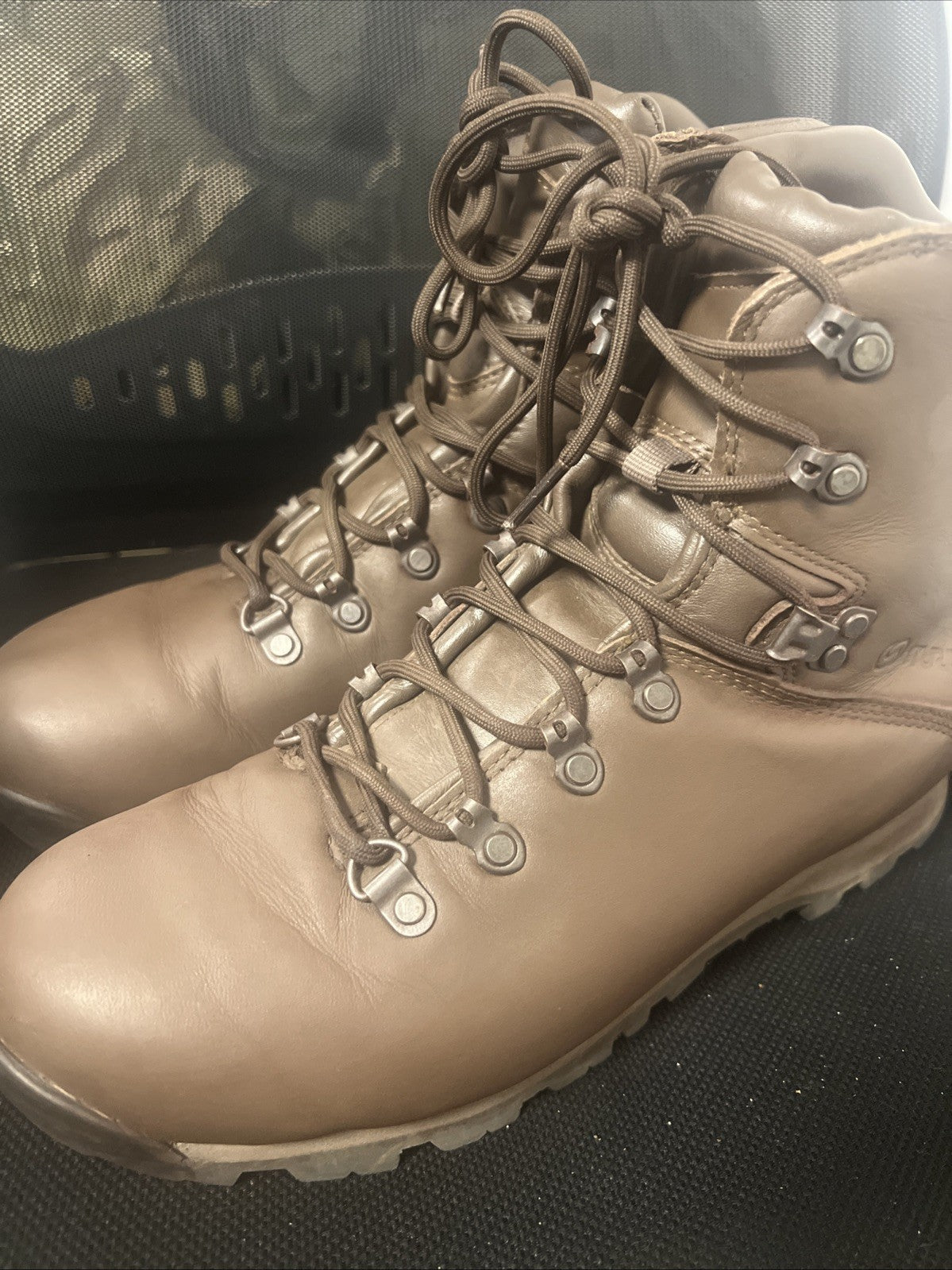 Iturri Brown Leather Patrol Lightweight Combat Boots Size 9M Male UK