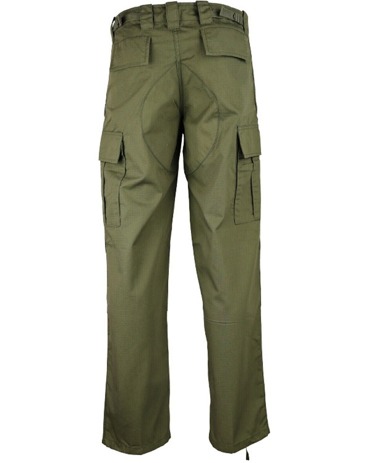 Army Style M65 BDU Ripstop Combat Cargo Lightweight Green Military Trousers Work