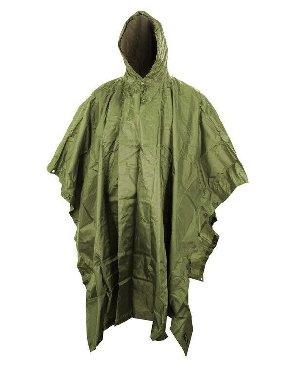 Kombat UK US Style Poncho Green BTP DPM Waterproof Army Outdoors Camping Country