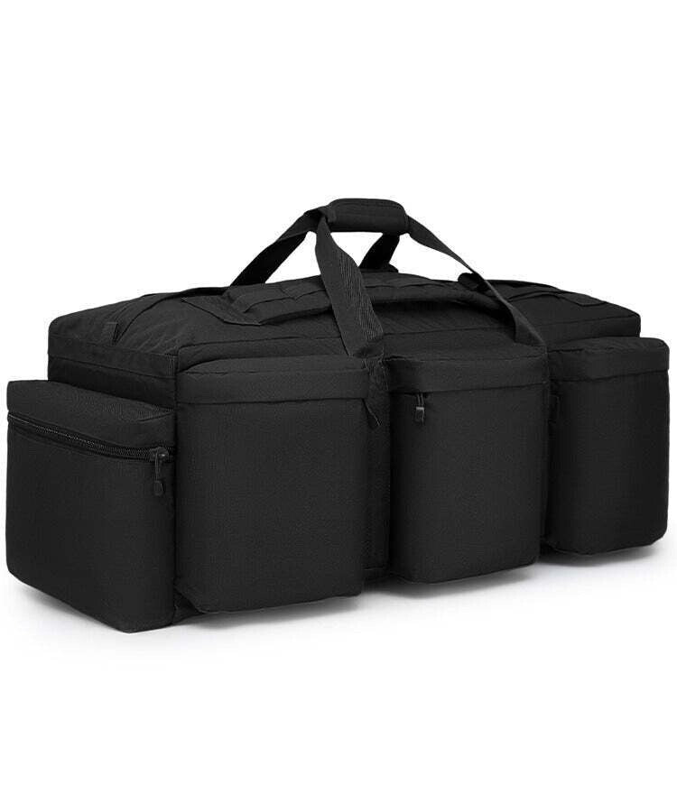 Assault Holdall 100L Black Tactical Bag Military Rucksack Army Police Security