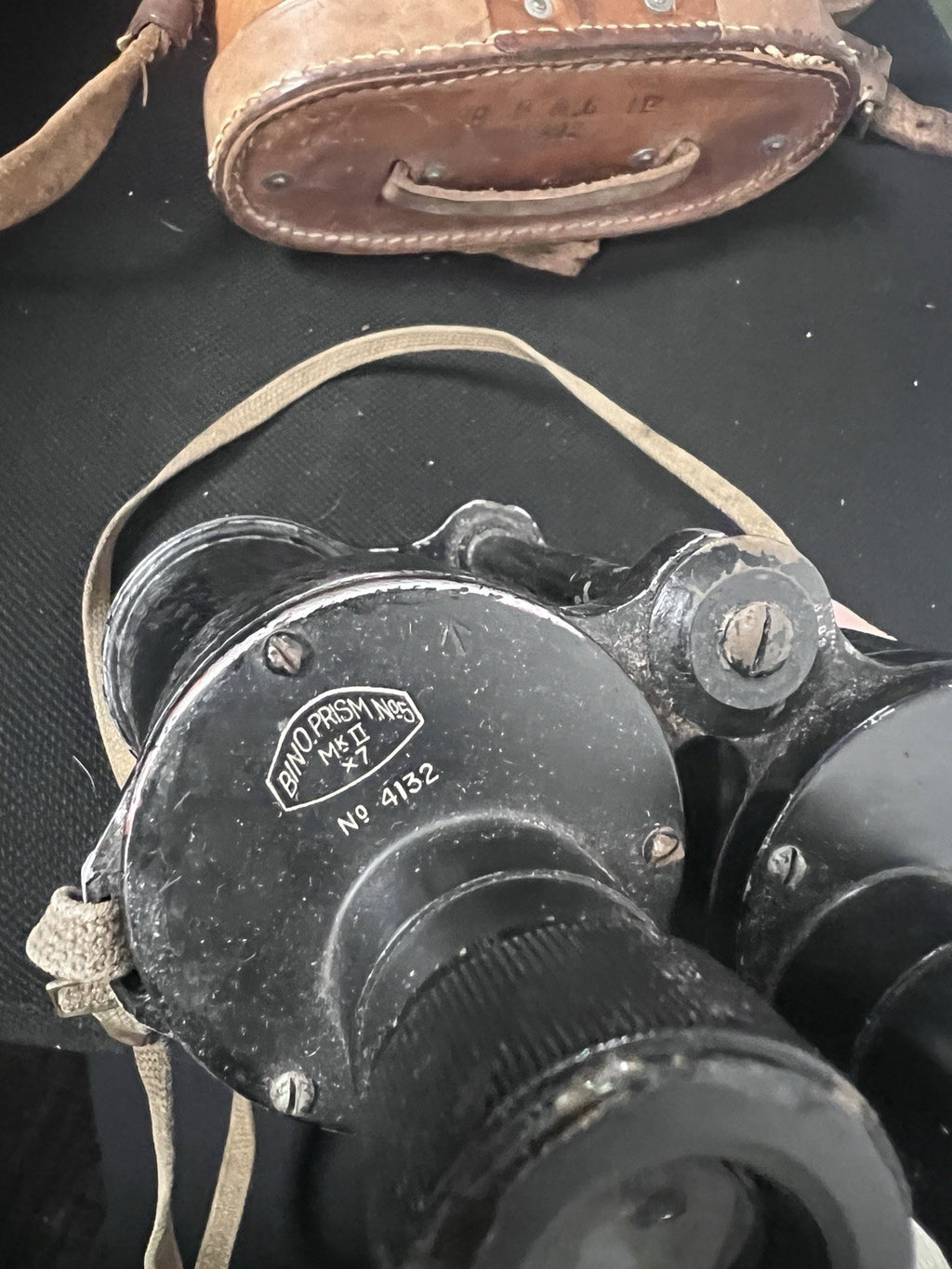 British WW2 Bino Prism NO5 MK2 x7 Binoculars 1941 With Case