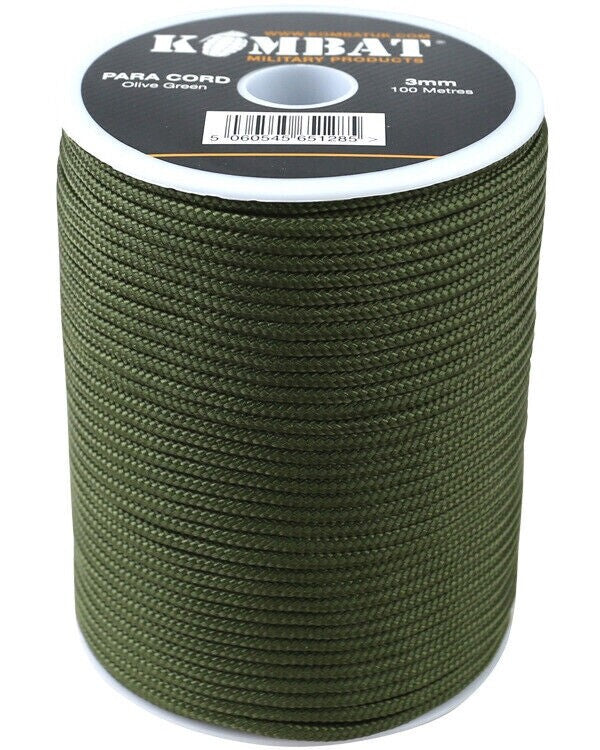 Kombat UK Para Cord 100 Metre Reel **2 Colours** NEW