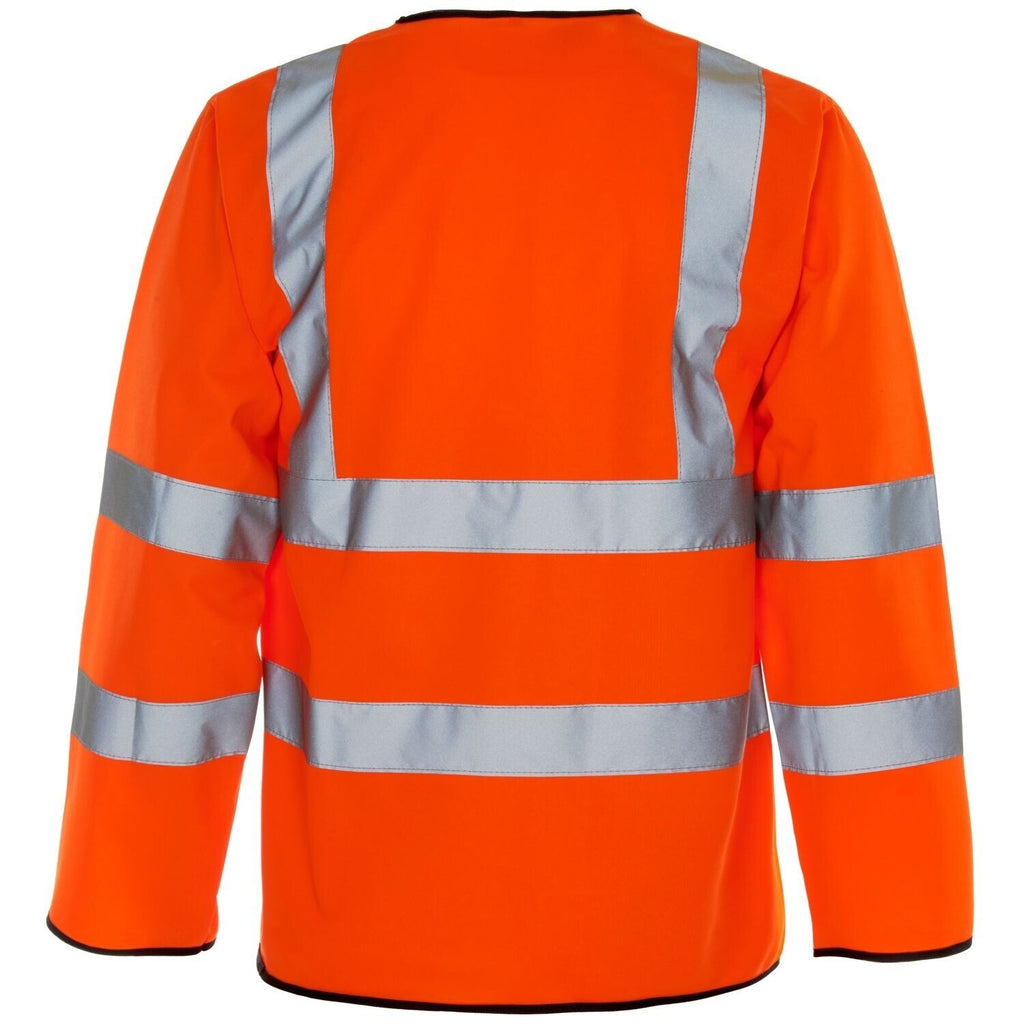 ST Hi Vis Long Sleeve Vest Waistcoat Work Wear NEW | Orange | Small