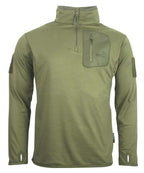 Advanced Mid-Layer Thermal Fleece 1/4 Zip Top MENS S-3XL ARMY UNDERSHIRT GREEN