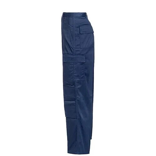 Mens Supertouch Combat Trousers Polyester Workwear Pockets  Navy