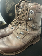 Women's Haix High Liability Brown Leather Combat Boots UK 6M  - British Army