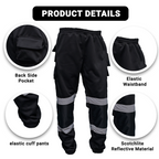 Hi Vis Viz Fleece Trousers Jogging Bottoms Safety Work Joggers Sweat Pants | XL