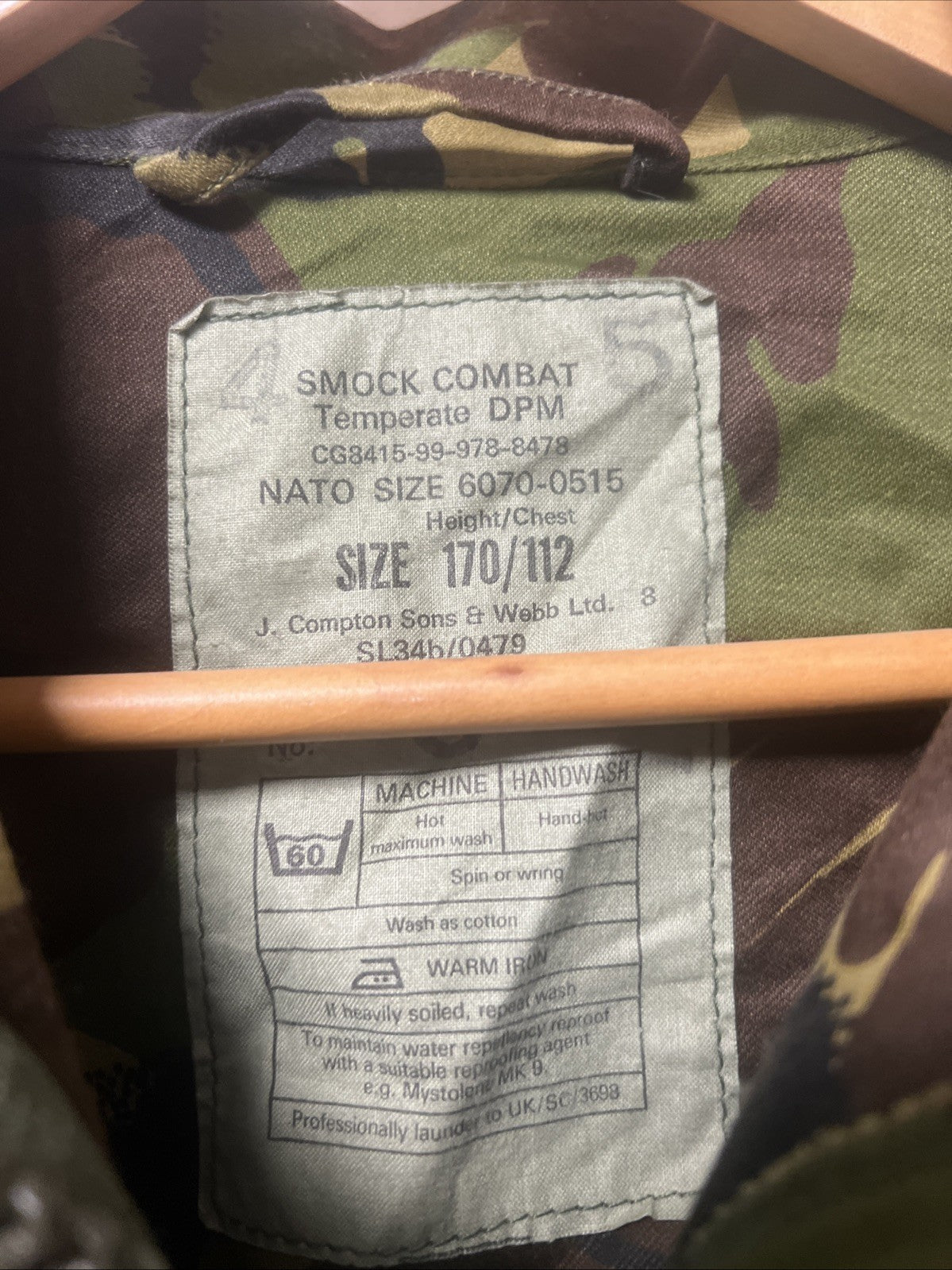 British Army Woodland DPM Temperate Combat Smock - Various Sizes