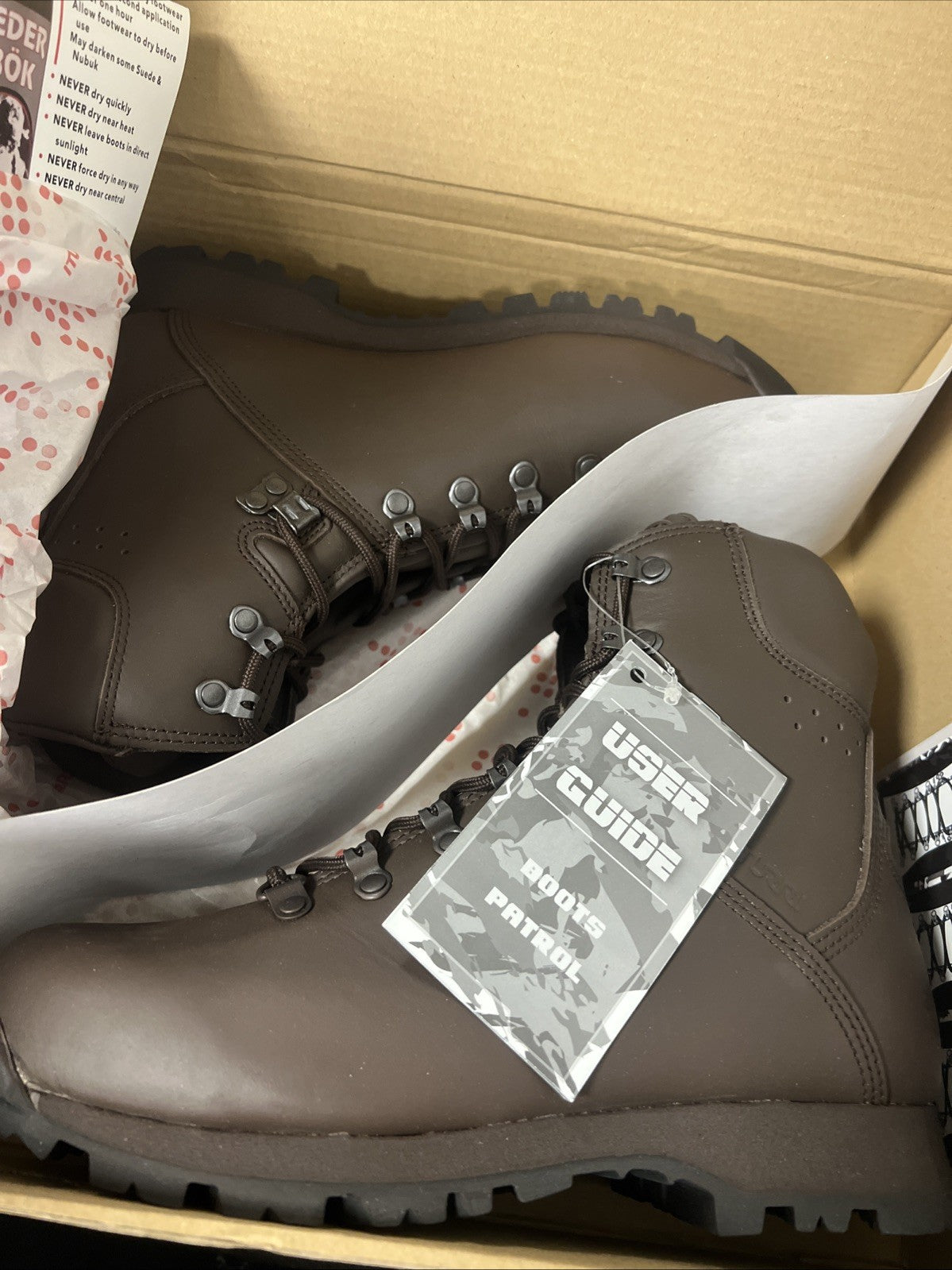 ITURRI Patrol Brown Boots British Army Surplus Soft Leather Male 7L