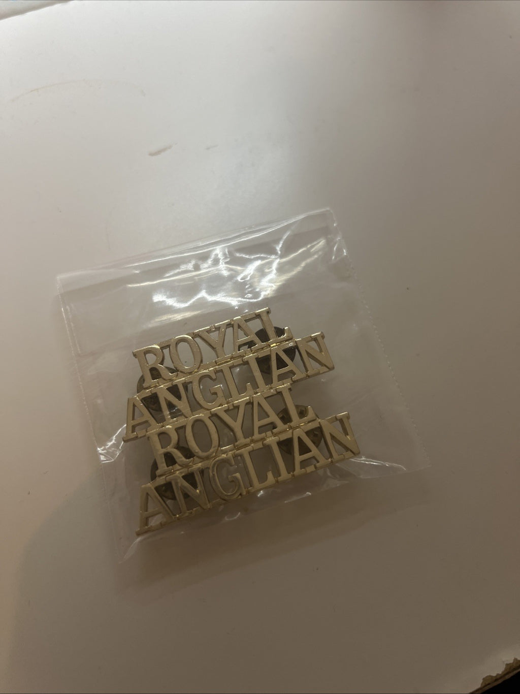 2X  Royal Anglian Regiment Anodised Shoulder Title NEW