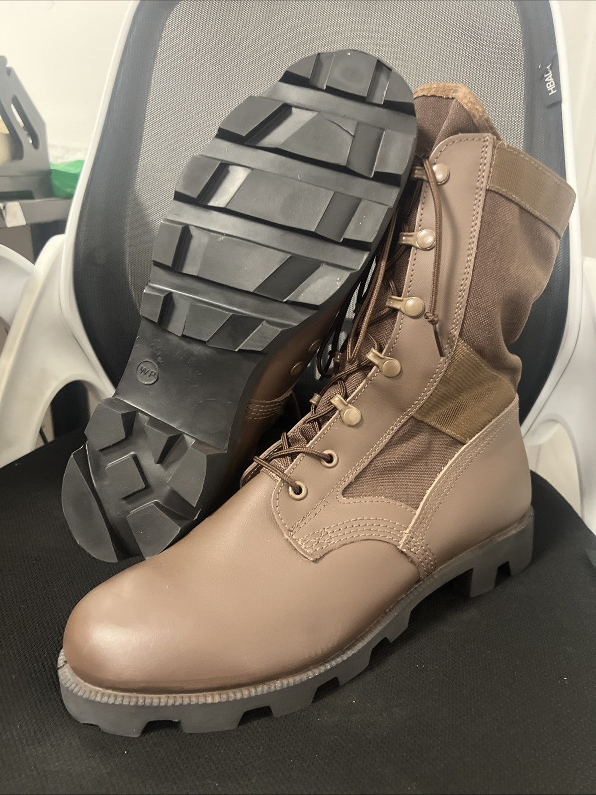 WELLCO WP Army Issue Brown Combat Jungle Boots Size 9L UK