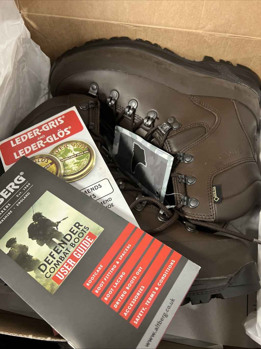 Iturri Cold Wet Weather Boots Size 8 L Goretex Combat Brown British Army NEW