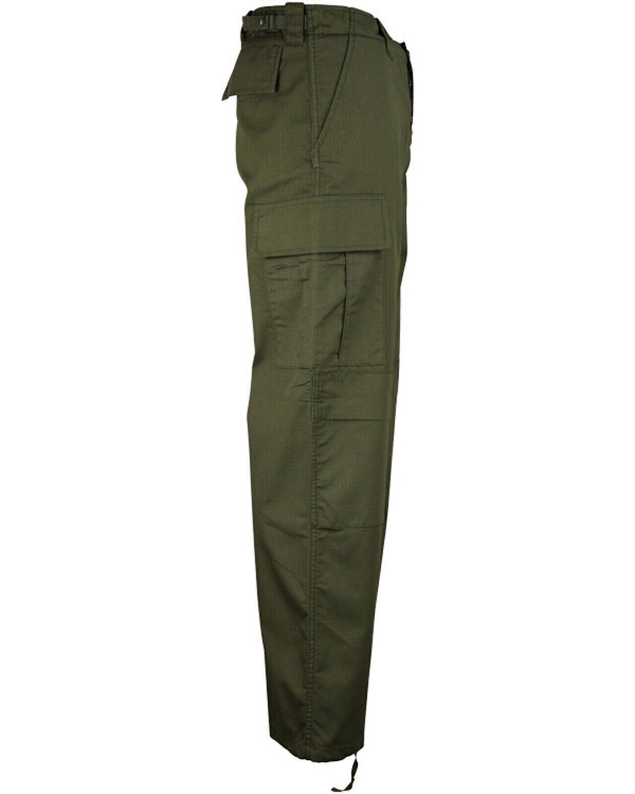Army Style M65 BDU Ripstop Combat Cargo Lightweight Green Military Trousers Work