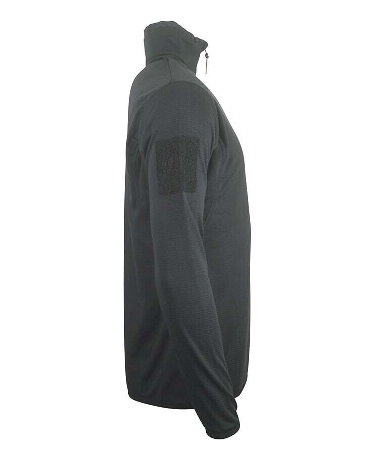 Advanced Mid-Layer Thermal Fleece 1/4 Zip Top MENS S-3XL ARMY UNDERSHIRT BLACK