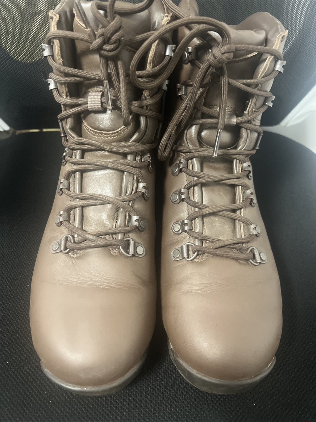 Iturri Brown Leather Patrol Lightweight Combat Boots Size 9M Male UK