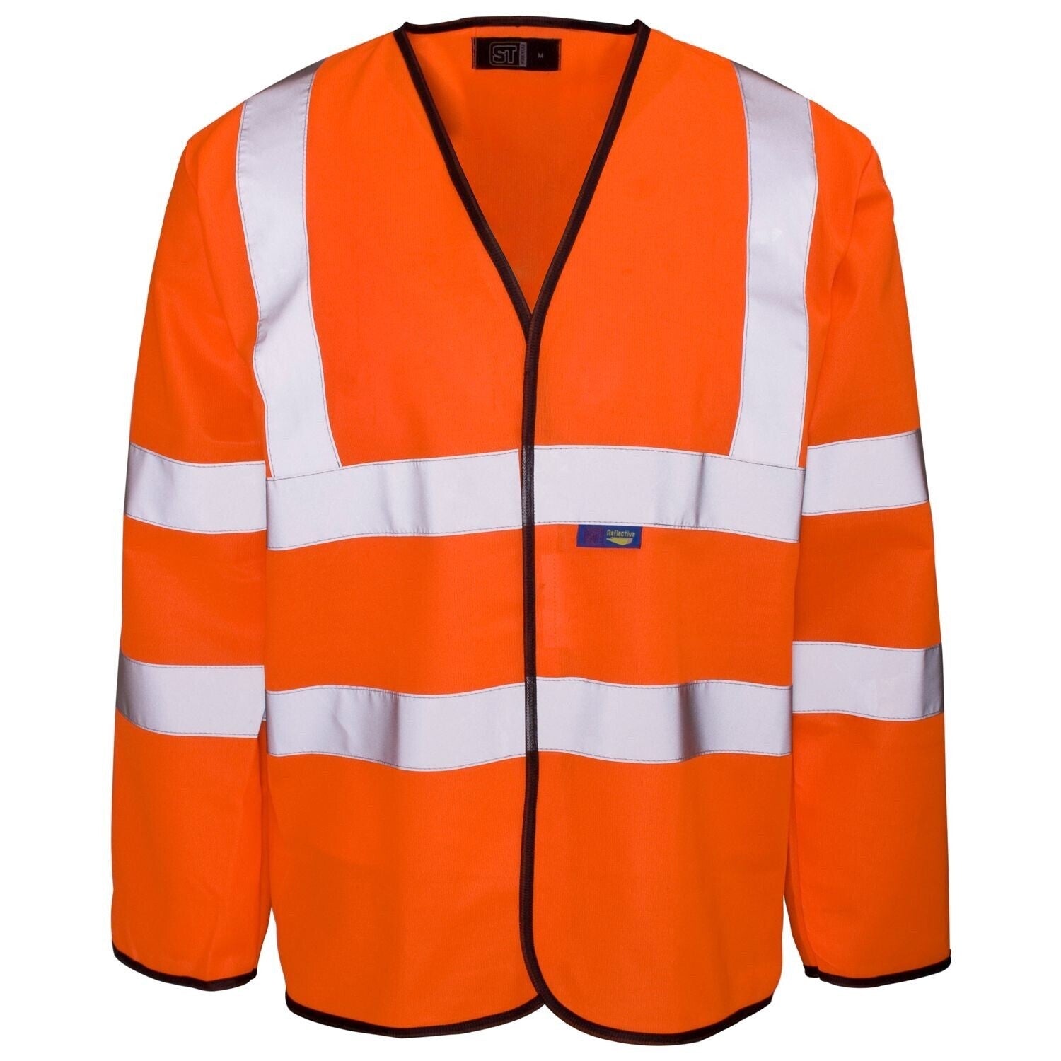 ST Hi Vis Long Sleeve Vest Waistcoat Work Wear NEW | Orange | Small