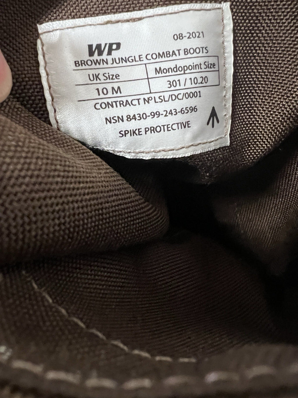 British Army Brown WP Jungle Combat Boots Warm Weather UK 10M