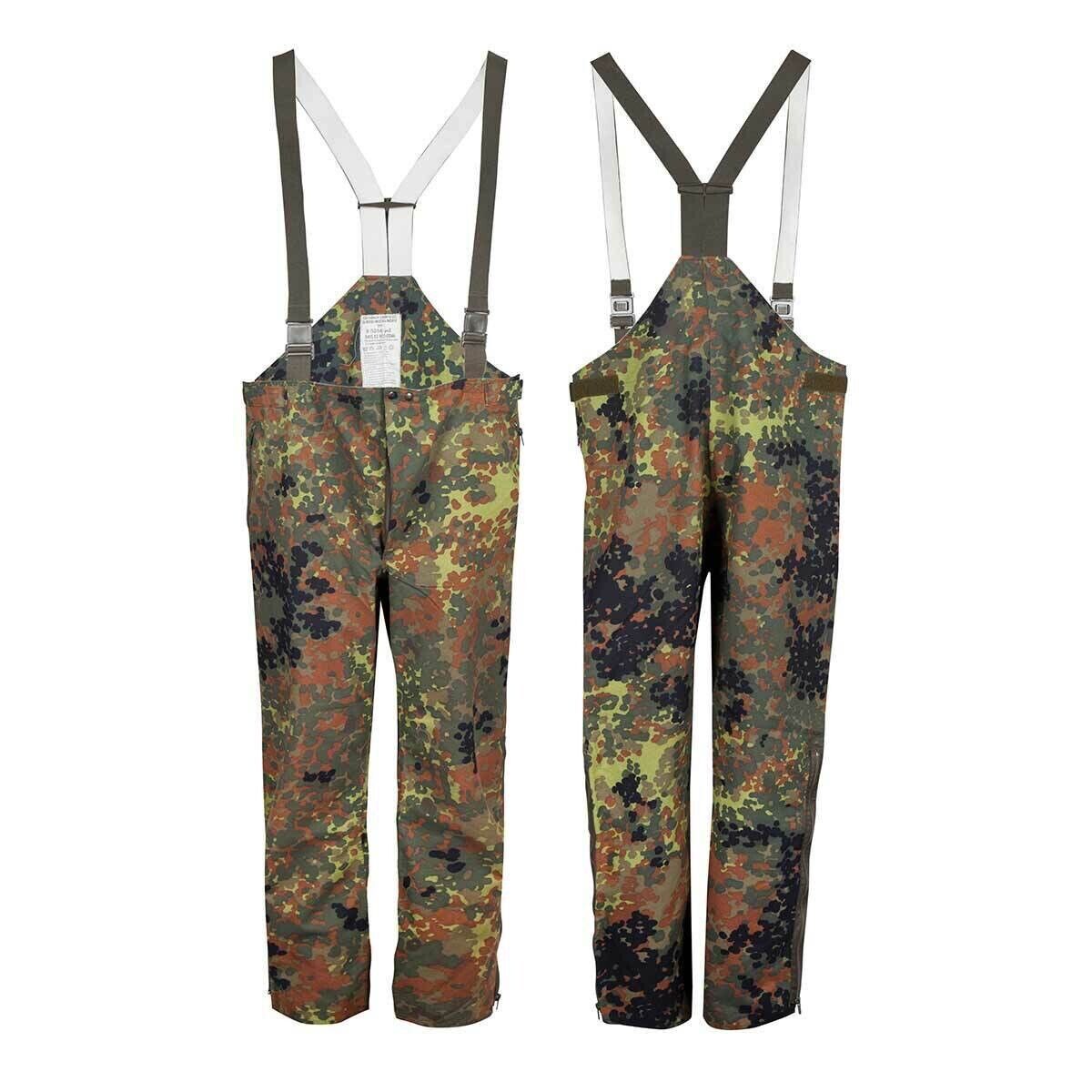 German Army Goretex Waterproof Trousers Flecktarn Camo
