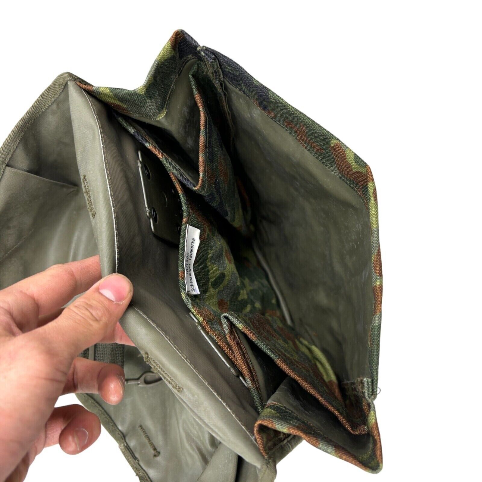 German Army Flecktarn Pouch Gas Mask Bag Respirator Pack