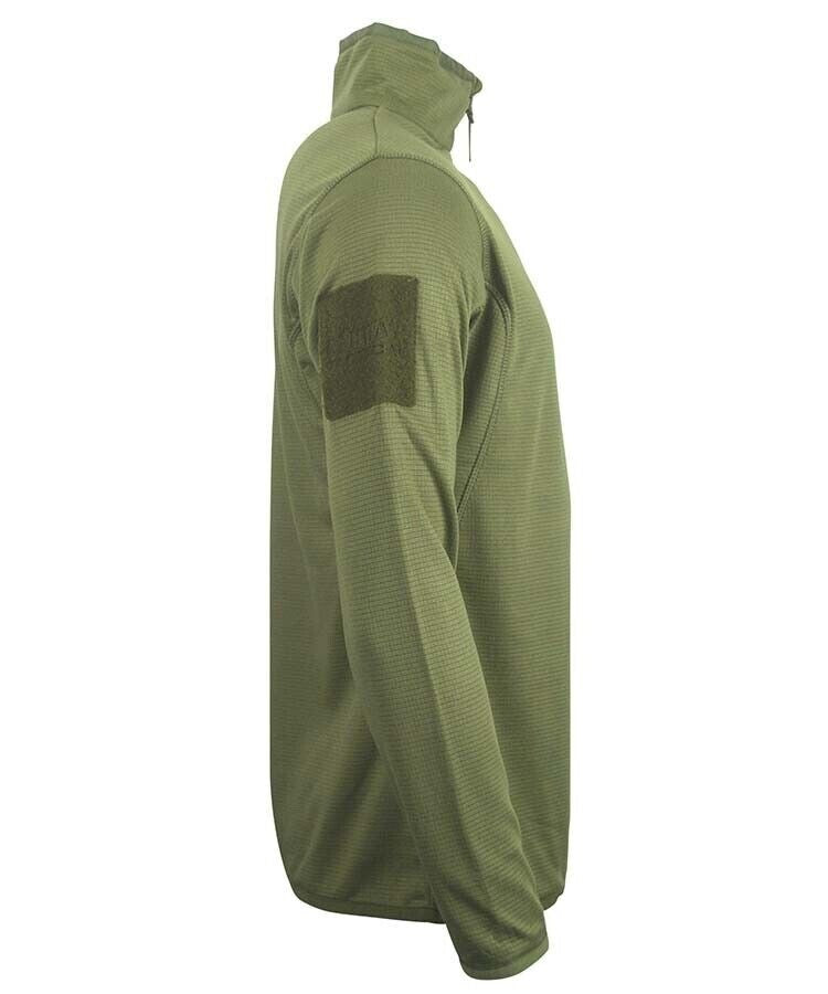 Advanced Mid-Layer Thermal Fleece 1/4 Zip Top MENS S-3XL ARMY UNDERSHIRT GREEN